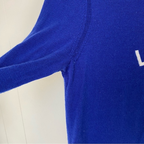 Banana Republic Sweater Women's S Blue 100% Extra Fine Merino Wool C'est L'amour - Picture 5 of 12